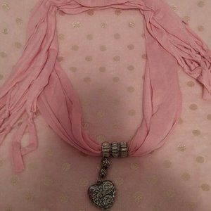 Scarf with Hanging Heart